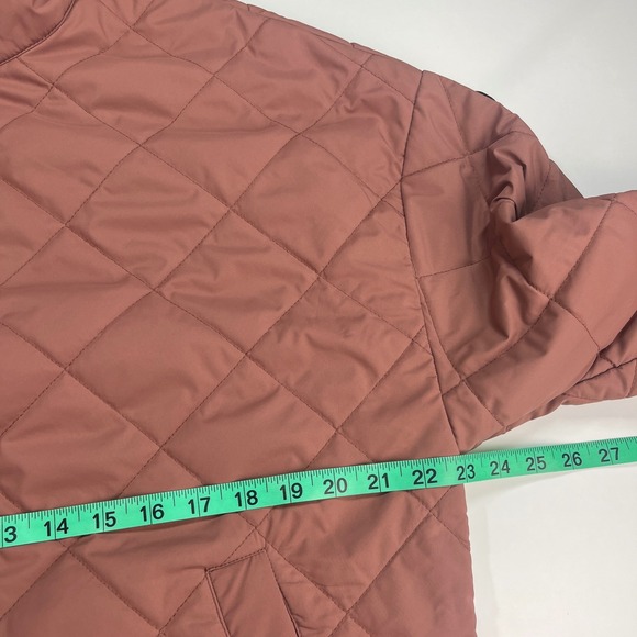 Vuori Echo Insulated Bomber Jacket Womens Terracotta Quilted Puffer sz M/L *Read - Picture 8 of 16